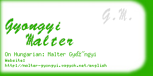 gyongyi malter business card